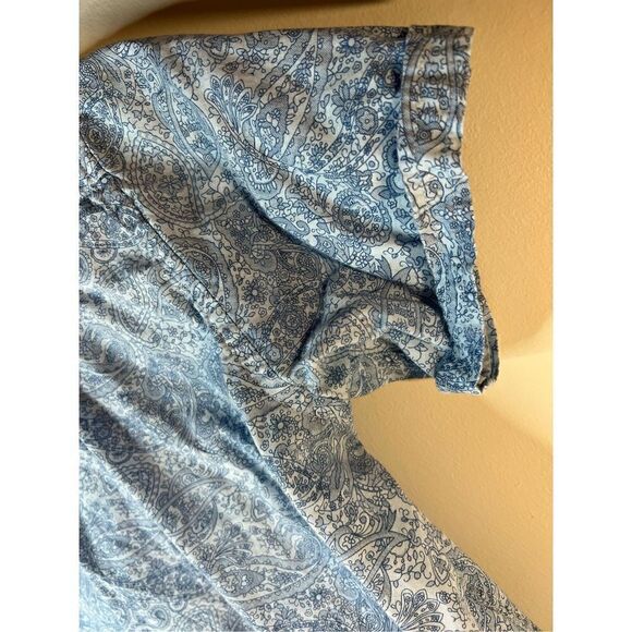 Steel & Jelly Blue Paisley Button Up Shirt Men’s Small - Picture 3 of 7